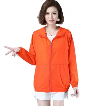 Солнцезащитный крем Для женщин 2022 Летняя Новая Корейская версия Свободный Однотонный топ с капюшоном из Ледяного шелка, дышащее Тонкое пальто с защитой от ультрафиолета Для женщин