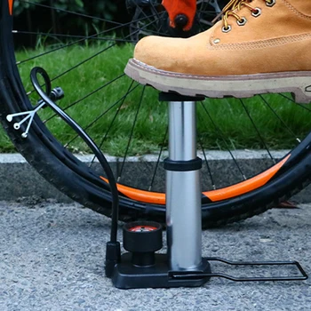 Портативный мини-велосипедный насос с воздушным давлением 100, британский рот, французский рот, универсальный педальный надувной клапан, многоцелевой