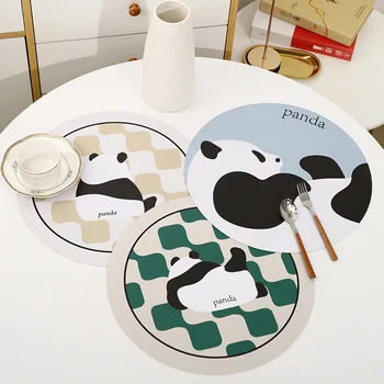 Новый минималистичный обеденный коврик в китайском стиле, обеденный коврик из кожи панды, Маслостойкий, моющийся от пятен, для домашнего гостиничного обеденного стола
