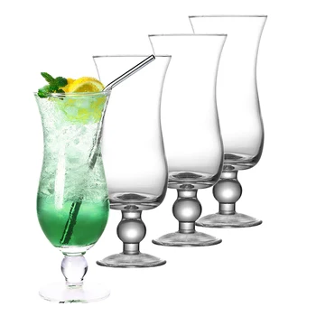 Бокалы Hurricane, набор из 4 бокалов для Пина-колады, набор из 4 бокалов для коктейлей объемом 420 мл.
