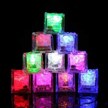 Свадебное украшение 3шт светодиодных Кубиков льда Светящаяся Ночная лампа Party Bar Cup Ночная лампа Party Bar Cup Cu