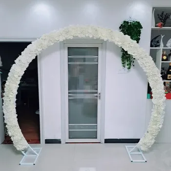 Белые Украшения для свадебной вечеринки, наборы арок, искусственный цветок с металлическим каркасом для мероприятия, Детский душ, праздничные принадлежности