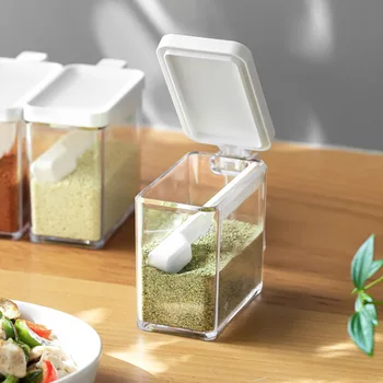 Коробка для приправ Коробка для домашнего хранения MSG Банка для соли и сахара Коробка для приправ Кухонная банка для японских приправ Кухонные принадлежности