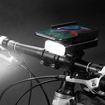 Многофункциональный велосипедный фонарь с сильным светом, светодиодная лампа для верховой езды с функцией крепления для мобильного телефона