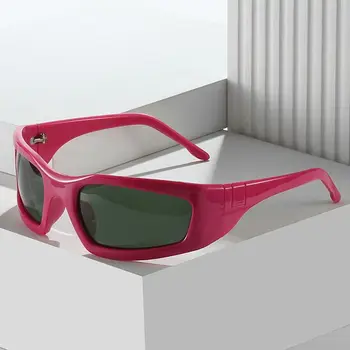 Летние модные очки в стиле панк, разноцветные квадратные очки, спортивные солнцезащитные очки Y2K, солнцезащитные очки для мужчин, оттенки