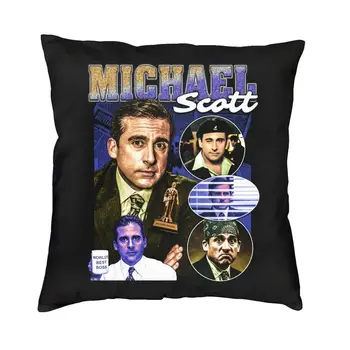 Офисная винтажная наволочка Майкла Скотта, декор домашнего скандинавского комедийного сериала, чехол для подушки на стул, квадратная наволочка