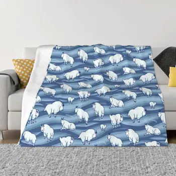 Горные козлы Плюшевые одеяла С животными, Индивидуальные Пледы для дивана, постельные принадлежности, гостиная 150*125 см, коврик
