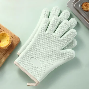 Утолщенные силиконовые перчатки для выпечки, устойчивые к высоким температурам