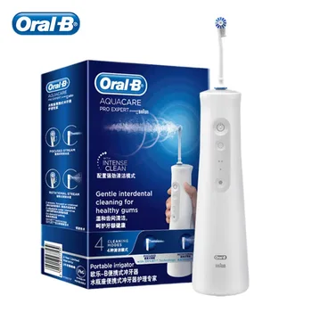 Oral B AquaCare 4 Ирригатор Для полости рта Oxyjet Pulser Технология Микропузырьков Глубокая Очистка 6 Режимов Водонепроницаемый Портативный Водный Флоссер