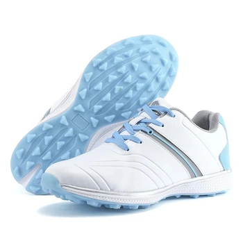 Новые женские туфли для гольфа, водонепроницаемые легкие женские прогулочные кроссовки для гольфа, Розово-синие Удобные кроссовки для гольфа для женщин