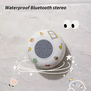 Практичный звуковой блок с эффектом объемного звучания на присоске Водонепроницаемый динамик IPX4 для ванной комнаты