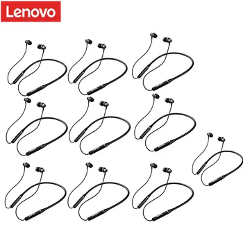 Оптовая продажа 10шт 100% Беспроводные наушники Lenovo HE05 Bluetooth 5.0 Гарнитура с магнитным ободком на шее Спортивная гарнитура с микрофоном