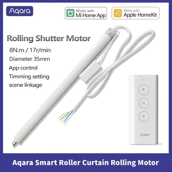 Aqara Smart Roller Motor Zigbee Curtain Rolling Shutter Motor Timing Setting Remote Control работает с приложением Apple HomeKit Mi Home APP