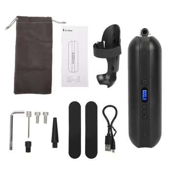 Воздушный компрессор Велосипед USB Зарядка Велосипед Электрический насос для накачивания шин с ЖК-дисплеем Точный быстрый насос 150 фунтов на квадратный дюйм Портативный электрический