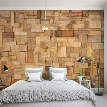 Пользовательские обои 3d фотообои papel de parede дерево геометрическая креативная фреска на стену гостиная спальня ресторан 3D обои