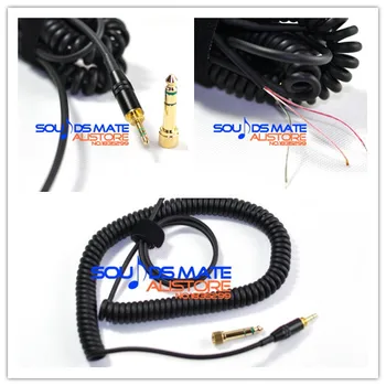 Замена кабеля для наушников DJ, шнура, провода, Линейного разъема для SONY MDR 7506 V6 CD700 900ST, запасных частей, гарнитур