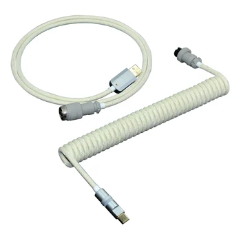 Настраиваемый плагин для клавиатуры-навигатора, градиентный светящийся спиральный кабель для передачи данных typec, пружинный кабель для клавиатуры, кабель для зарядки, USB-кабель для передачи данных