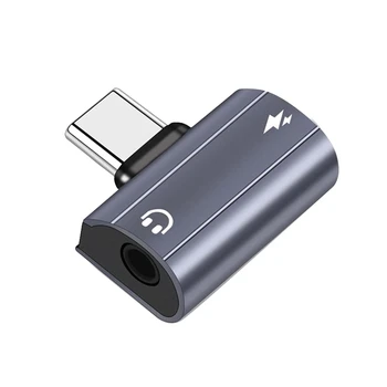 Адаптер-конвертер для наушников RISE-2в1, аудио-адаптер USB C на 3,5 Мм И адаптер для зарядки С быстрой зарядкой PD 60 Вт Для Sam Sung S22 S21