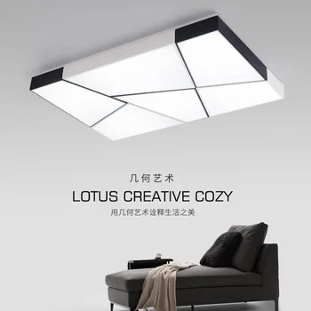 Дизайн 2023 года, Новый геометрический потолочный светильник, современные простые потолочные светильники для гостиной, черно-белые потолочные светильники с трещинами