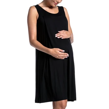 Женское платье для беременных 2023, летняя повседневная одежда для кормления грудью и беременных с коротким рукавом