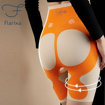 Flarixa 5D Латексные трусики с плоским животом для подтяжки ягодиц, защитные Шорты для похудения живота, тренажер для талии, формирователь тела