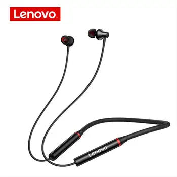 Наушники Lenovo HE05X TWS с шейным ободком Bluetooth 5.0, спортивные наушники с двумя стереобассами, шумоподавлением с микрофоном, беспроводные наушники