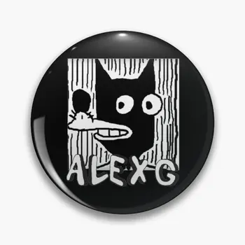 Песочный логотип Alex G Dog, настраиваемая мягкая кнопка, шляпа, подарок, Мультяшный ошейник, декор, Милая Забавная одежда, значок для любителей модных женщин