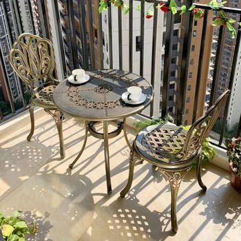 Стол и два стула Журнальный столик для террасы в помещении, повседневный костюм-тройка, комбинация для чайного столика