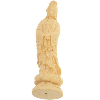 Орнамент Бодхисаттвы Статуя Гуаньинь Декор Деревянное Ремесло Настольное украшение для столешницы