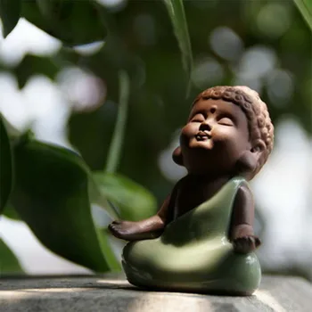 Креативные украшения Керамика Мебель для дома Современный Автомобильный чай Милые дзен Маленькие Будды Статуя Будды Украшения гостиной