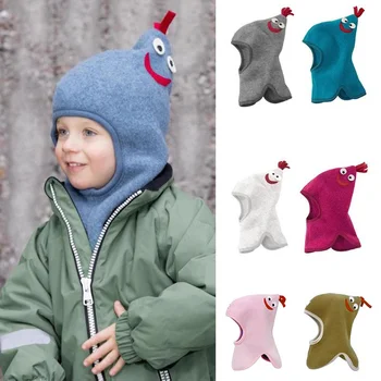 EnkeliBB, Милая зимняя шапка для маленьких мальчиков и девочек из шерсти Мериноса, шапочки для детей и мам, сохраняющие тепло