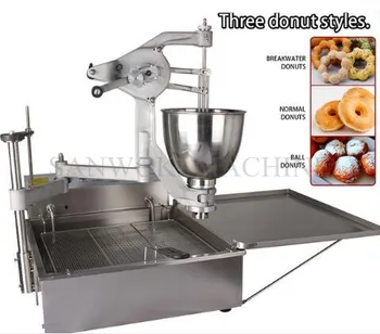Коммерческая машина для приготовления пончиков 110V 220V с тремя видами форм в форме цветка, круга, шара