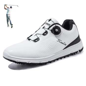 Профессиональная обувь для гольфа, мужские водонепроницаемые дышащие кроссовки для гольфа, женская спортивная обувь без шипов, повседневная обувь для гольфа