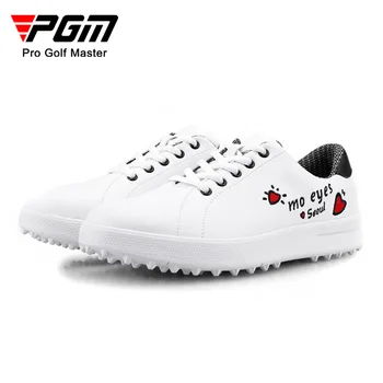 Обувь для гольфа PGM, женская водонепроницаемая обувь, Корейские универсальные маленькие белые туфли, мягкие и дышащие