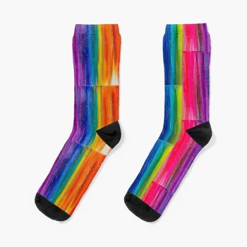 Носки с радужными разводами от краски, Комплект мужских зимних носков