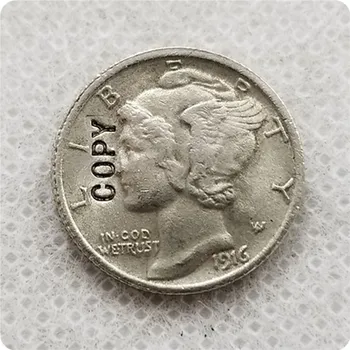 Копировальные монеты Mercury 1916-D образца 1916 года