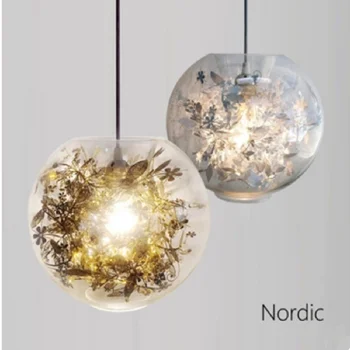 Подвесной светильник LukLoy Nordic Стеклянная подвесная лампа Постмодернистский ресторан Бар Одежда Кафе Лампа Художественное освещение творческой личности