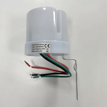 Регулируемый фотоэлектрический датчик выключатель света AC 220V 25A Датчик управления освещением автоматический переключатель фотоэлементов для ламп