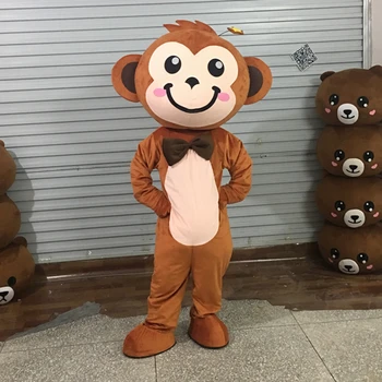 Костюм талисмана Маленькой обезьянки Необычный Мультяшный Талисман на Хэллоуин, День рождения, косплей костюм