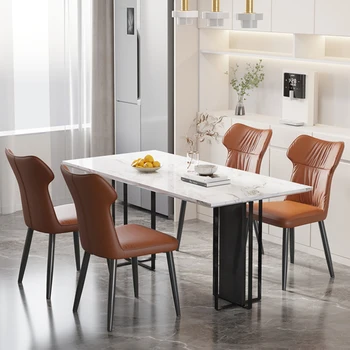 Кухонные обеденные стулья из искусственной кожи, обеденные стулья скандинавского дизайна, современные роскошные шезлонги, мебель для дома WK50CY