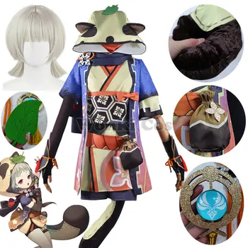 Игровой костюм для косплея Genshin Sayu, парик с хвостом, Девушка ниндзя, костюмы для косплея Genshin Impact, наряды для вечеринок