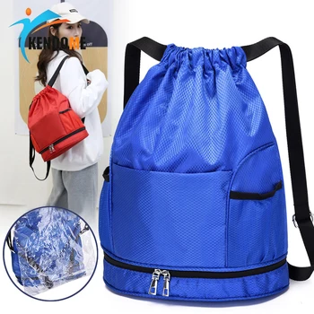 Повседневный легкий спортивный рюкзак, дорожная сумка для занятий йогой и фитнесом, женская и мужская однотонная портативная сумка X394