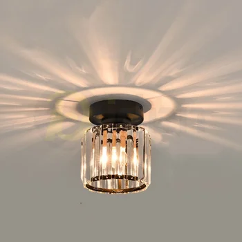 Потолочная люстра, хрустальная лампа, декоративный светодиодный светильник с аксессуарами