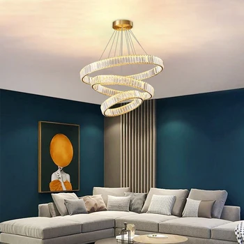 Современная потолочная люстра спальня хрустальный светильник гостиная светодиодная люстра кухня хрустальная потолочная люстра лампы для домашнего декора