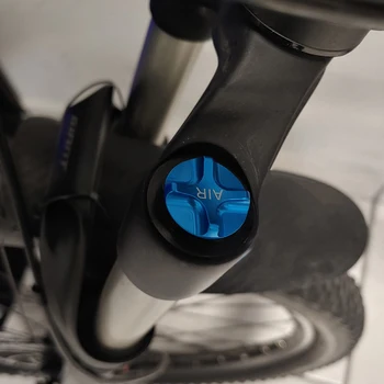 1 шт., наплечная крышка воздушной форсунки для велосипедной вилки, наплечный колпачок для воздушной вилки, Противоударный чехол для передней вилки из алюминиевого сплава для велосипеда