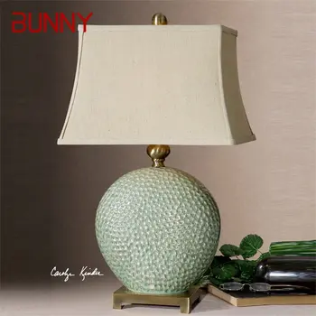 Дизайн керамической настольной лампы BUNNY Nordic, современный светодиодный простой креативный светильник, роскошное настольное освещение для дома, гостиной, прикроватной тумбочки в спальне