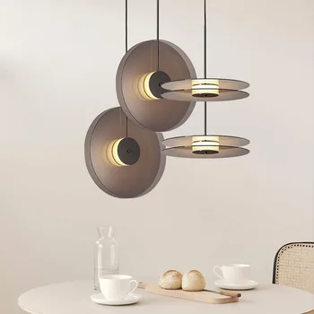 Подвесной светильник скандинавского дизайна, креативный светодиодный стеклянный круговой светильник, дизайн дома для спальни, прикроватный столик, освещение в семейной комнате в помещении