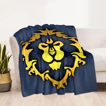 Покрывало для дивана-кровати с рисунком World of Warcraft из манты большого размера, мягкое и ворсистое одеяло, плед, мягкие теплые фланелевые пледы, подарок для фанатов
