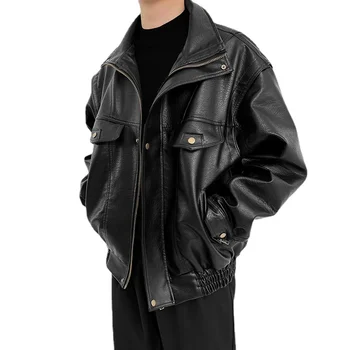 Куртка из мягкой искусственной кожи, пальто из искусственной кожи, утолщенная короткая весенне-осенняя высококачественная куртка