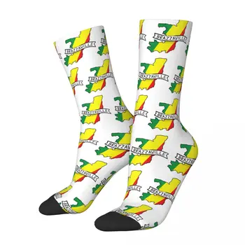 Классические чулки Congo Brazzaville Flag R300 Лучше продаются, компрессионные носки контрастного цвета с забавной шуткой
